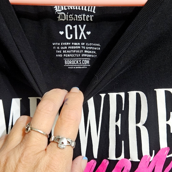 Beautiful Disaster Empowered Women T-Shirt - Picture 2 of 3